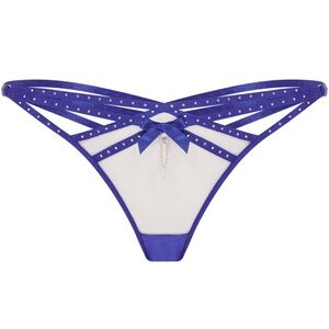 Agent Provocateur Blue and White Geometric Panties